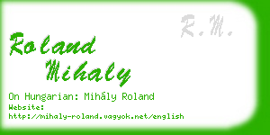 roland mihaly business card